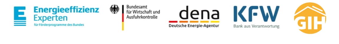 Logos von EEE, BAFA, dena und KfW